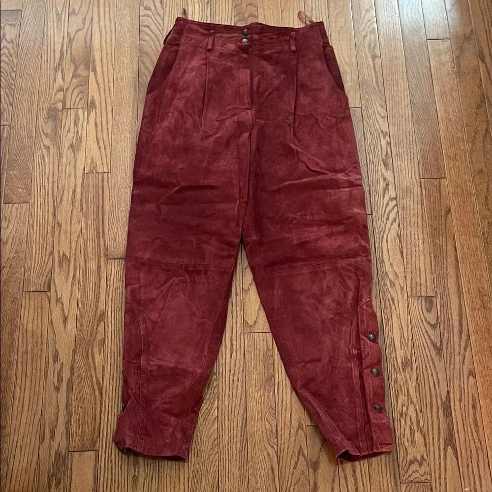 Pia Rucci Burnt Orange Suede Pants Women’s Sz 12